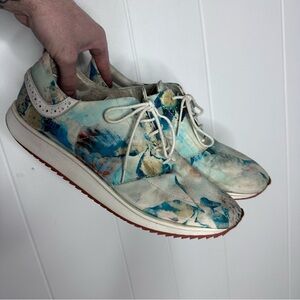 Swear London Watercolor Floral Brogue Casual Shoes